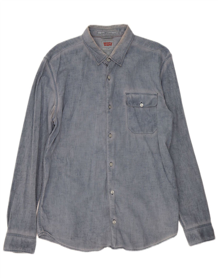 Cămașă pentru bărbați Levi's Modern Fit, mare, albastru, bumbac