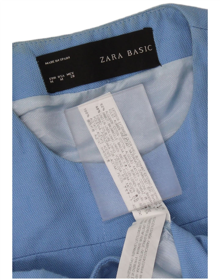Pardesiu pentru femei Zara UK 12, bumbac albastru mediu