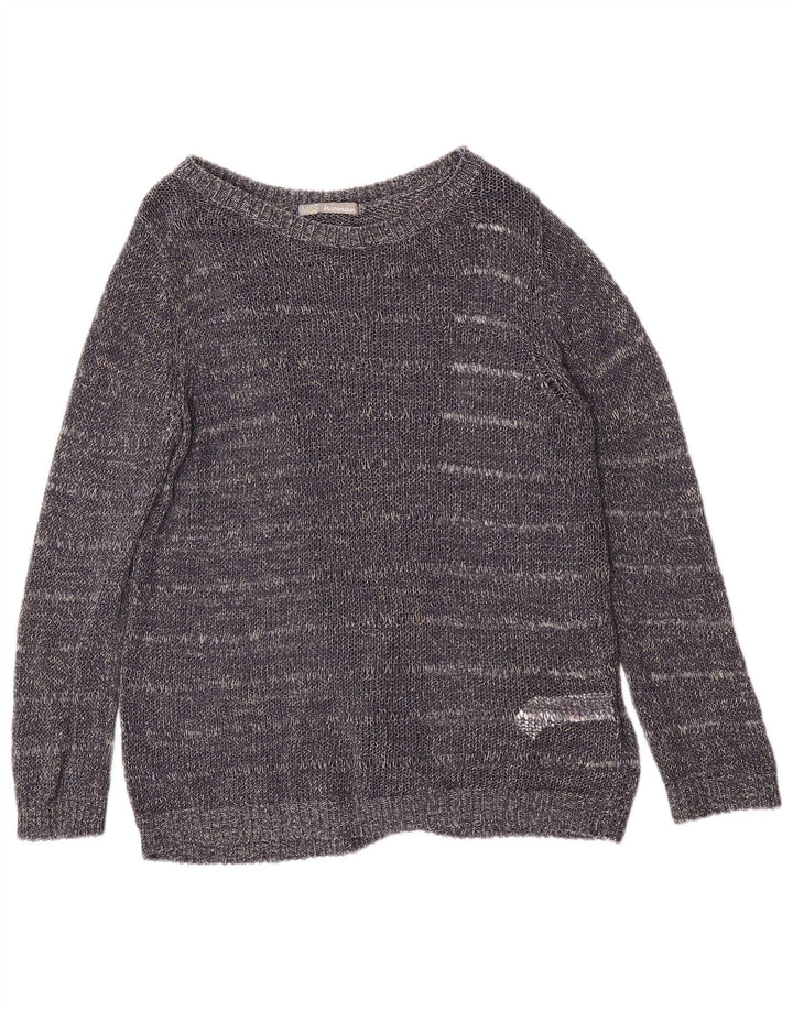 Pulover pentru femei Marks & Spencer cu decolteu cu barca UK 12 Medium Bleumarin