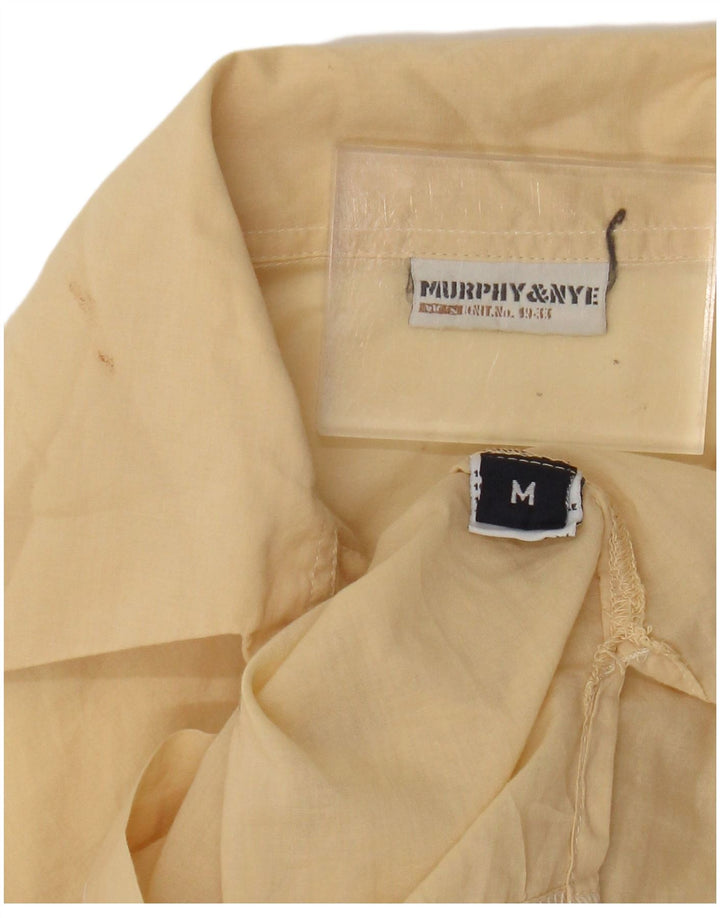 Cămașă pulover cu mâneci 3/4 pentru femei, UK 14, bumbac galben mediu, Murphy & Nye