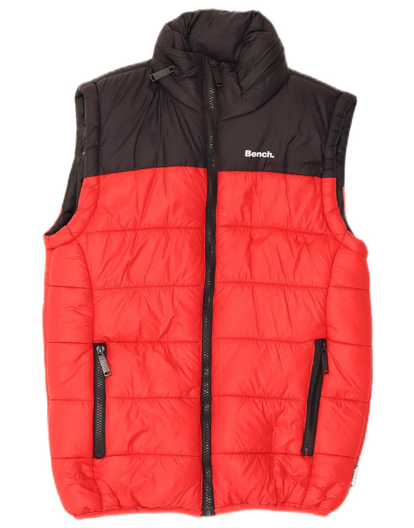 Bench Boys Gilet căptușit cu glugă 11-12 ani Roșu Colorblock Nylon