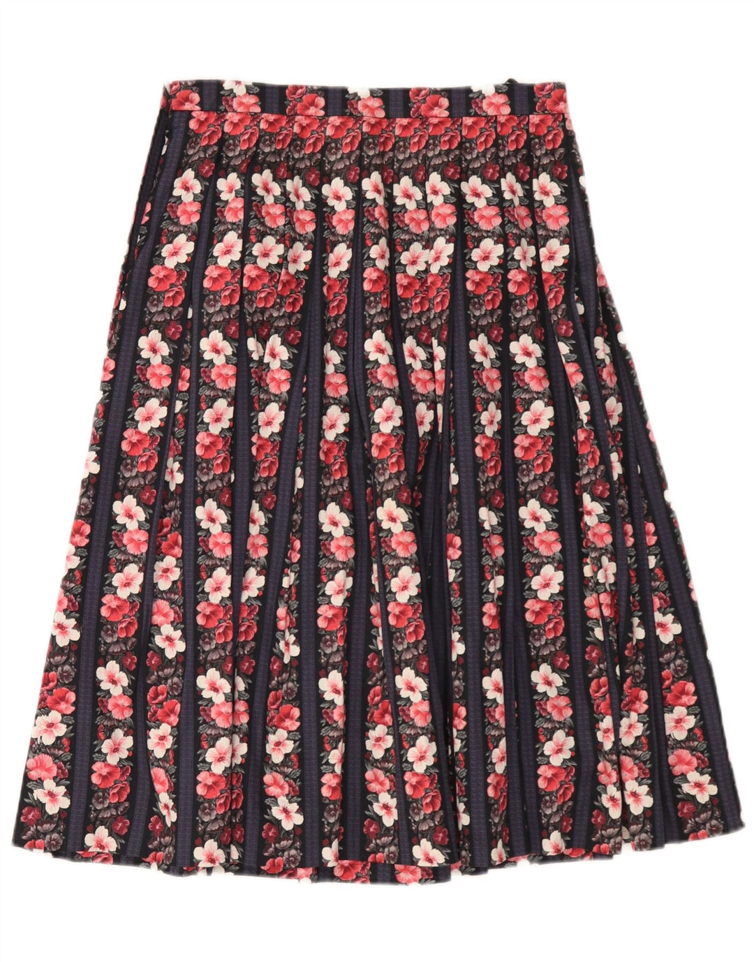 Fusta plisată Vintage pentru femei W30 Medium Multicolor Floral