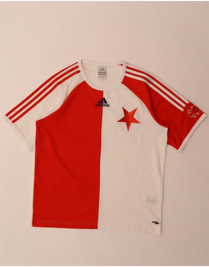 Tricou pentru bărbați Adidas Climalite Graphic Top Mediu Roșu Poliester Colorblock