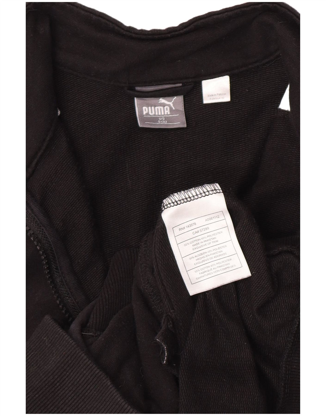 Jachetă de trening Puma pentru băieți, 7-8 ani, bumbac color bloc negru mic