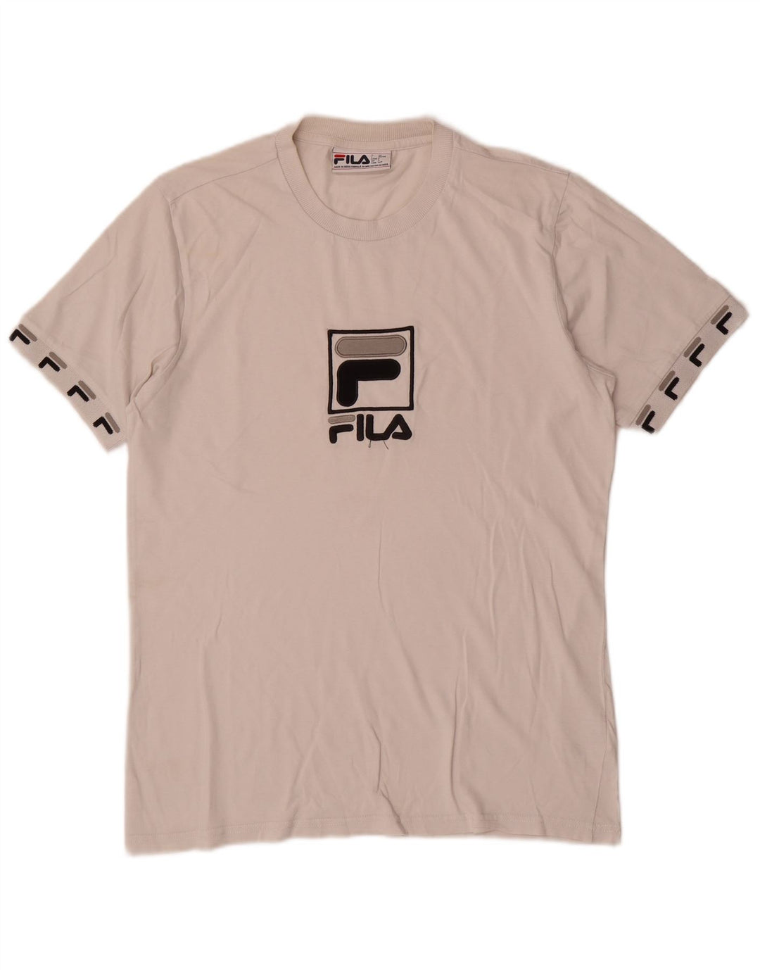 Tricou grafic Fila pentru bărbați Top mic Bumbac alb