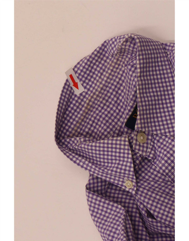 Cămașă Polo Ralph Lauren pentru bărbați, din bumbac vichy violet mediu