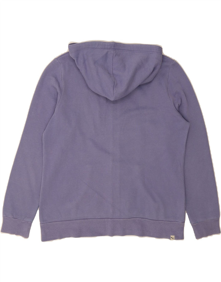 PUMA Womens Zip Hoodie Sweater UK 16 Large  Purple Cotton Vintage Puma and Second-Hand Puma from Messina Hembry 