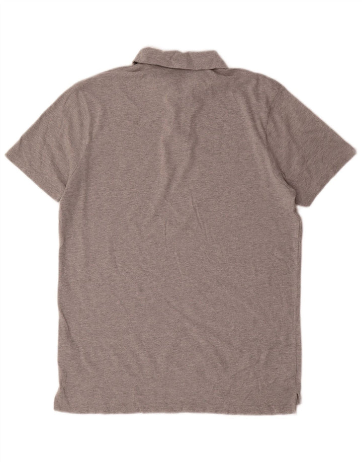 Tricou polo pentru bărbați Weird Fish, bumbac gri mediu