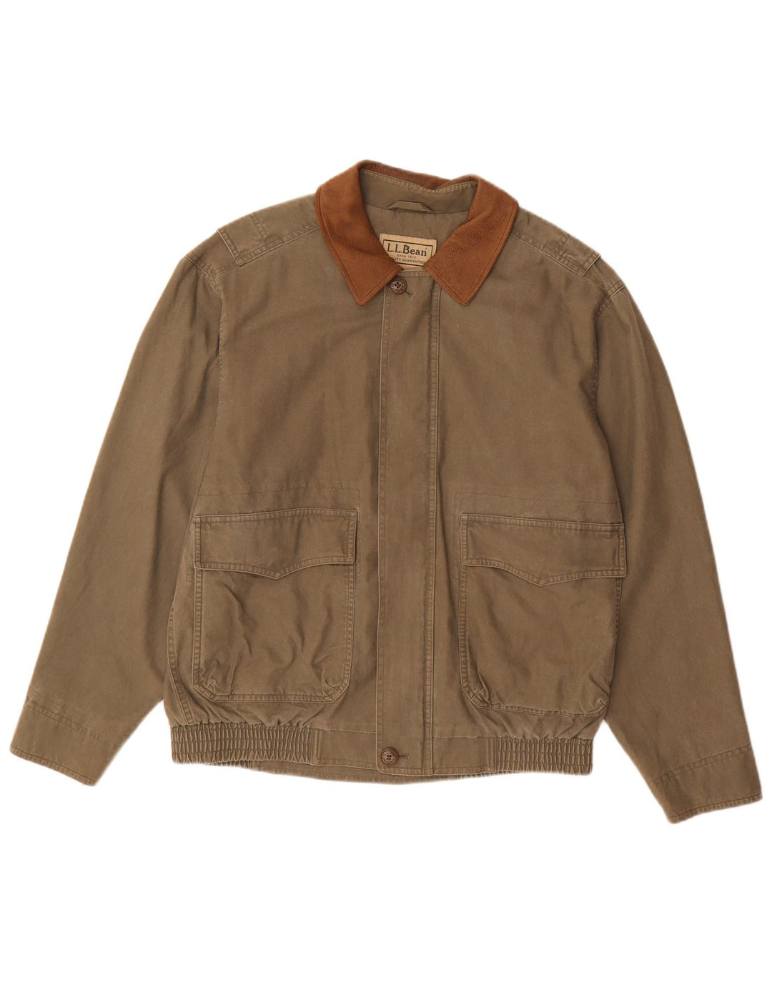 L.L.Bean Bomber Jacket pentru bărbați UK 38 Medium Khaki Bumbac