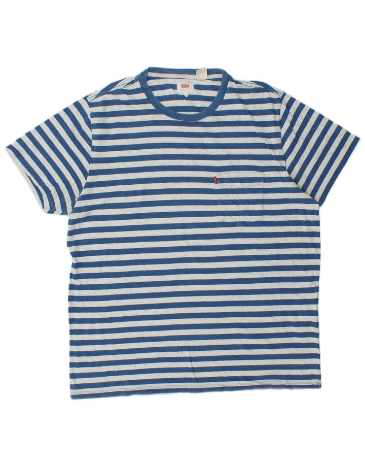Tricou pentru bărbați Levi's Top XL Bumbac cu dungi albastre