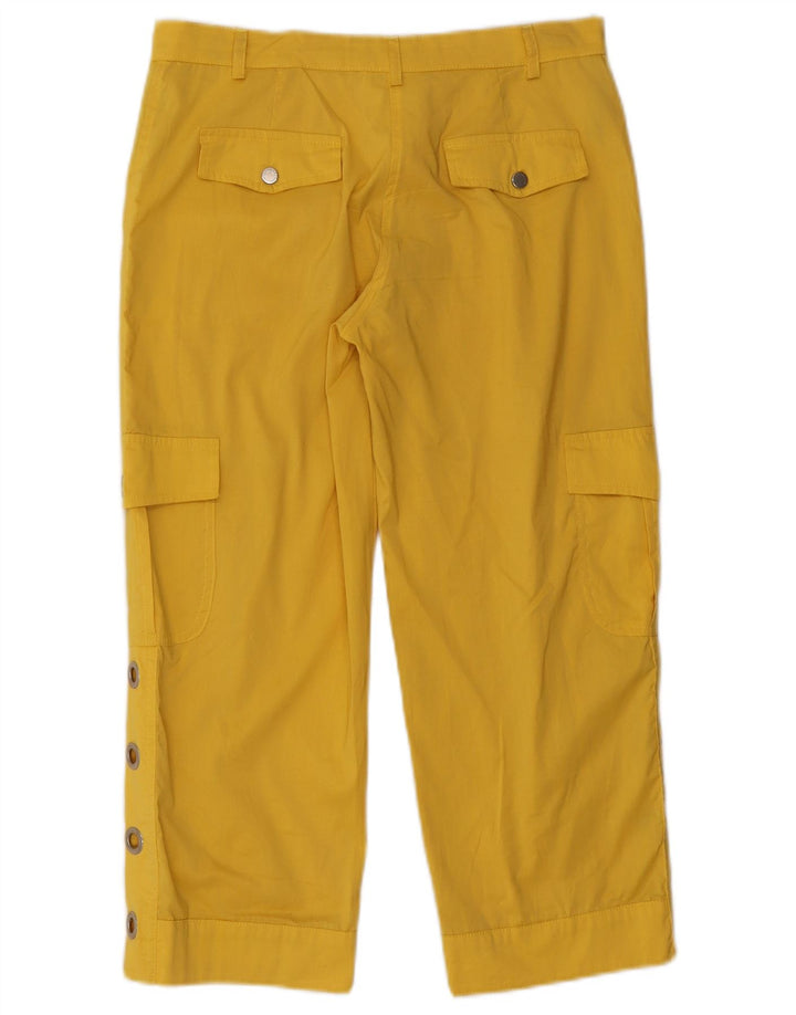 Roccobarocco Pantaloni cargo Capri pentru femei W30 L22 Galben
