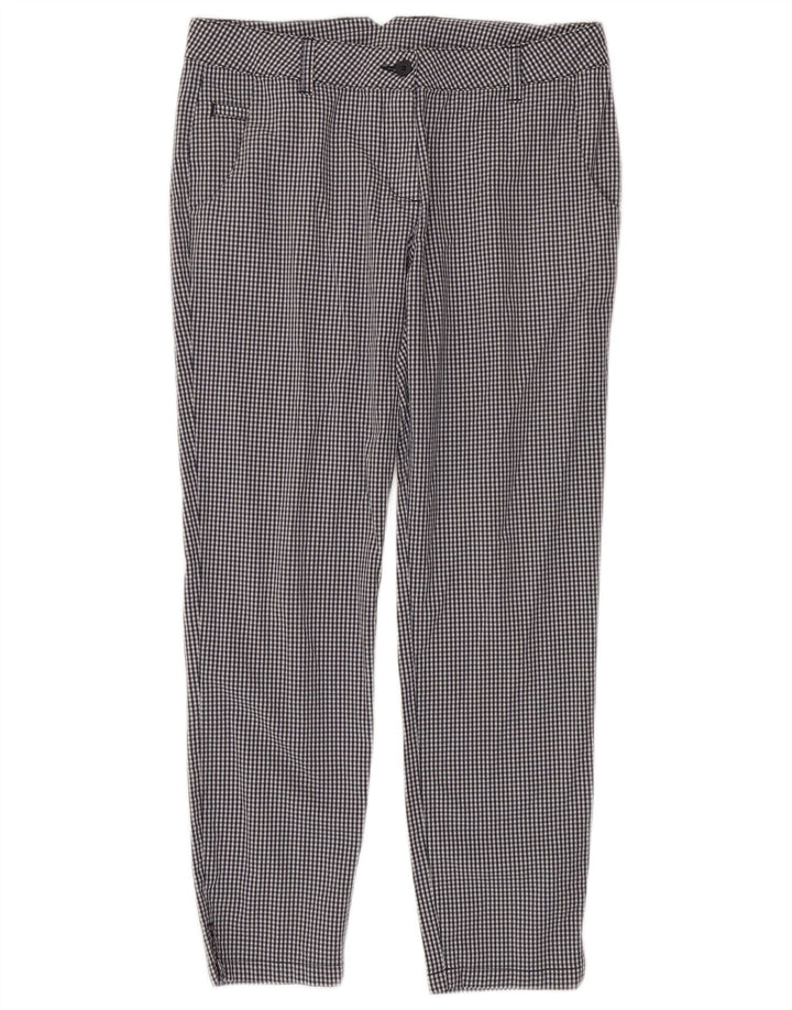 Pantaloni casual slim pentru femei Chervo IT 44 Medium W38 L26 Black Vichy