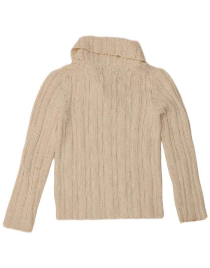 WOOLRICH Pulover cu gât șal pentru femei UK 12 Medium White