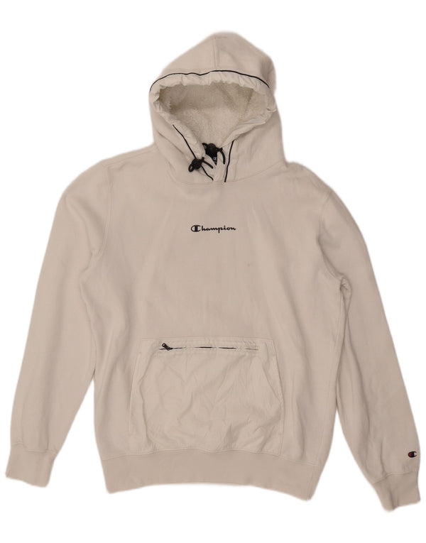 Pulover cu glugă CHAMPION pentru femei UK 16, mare, alb, bumbac