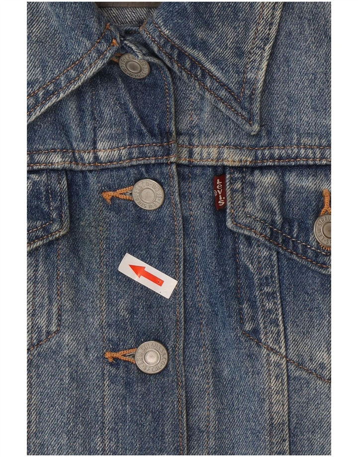 Gilet pentru femei Levi's Crop Denim UK 12 Medium Blue Bumbac