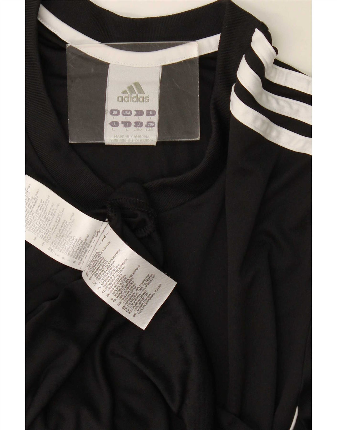 Tricou Adidas Climalite pentru bărbați Top mare din poliester negru