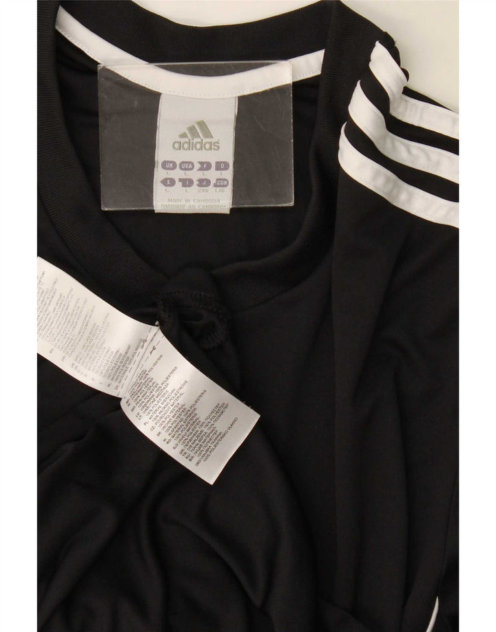 Tricou Adidas Climalite pentru bărbați Top mare din poliester negru