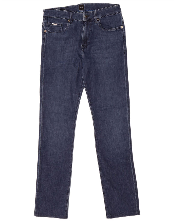 Blugi slim pentru bărbați Hugo Boss W30 L29 Bumbac bleumarin