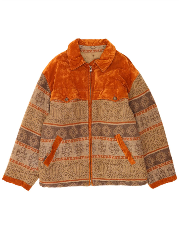 Bomber pentru bărbați Polbot UK 42 XL Lână geometrică bej