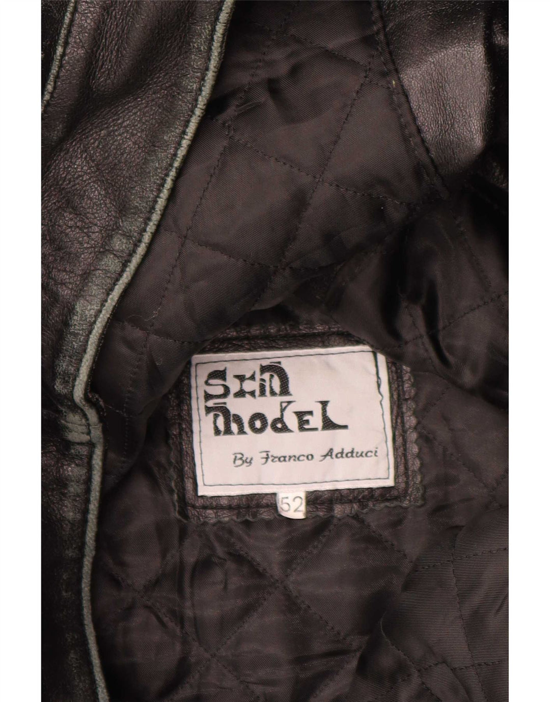 Jachetă de piele vintage pentru bărbați IT 52 XL Negru