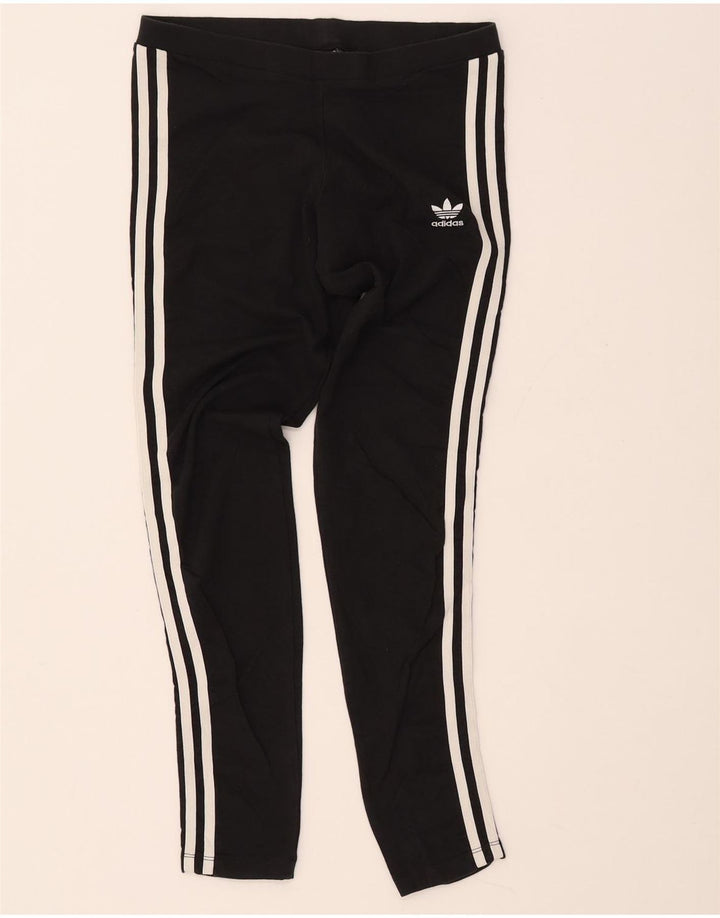 Leggings pentru femei ADIDAS UK 10 mic bumbac negru