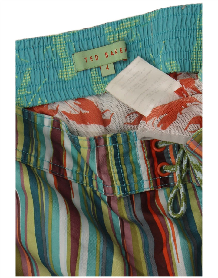 Pantaloni scurți de înot Ted Baker pentru bărbați, mărimea 4, mari, multicolore, cu dungi