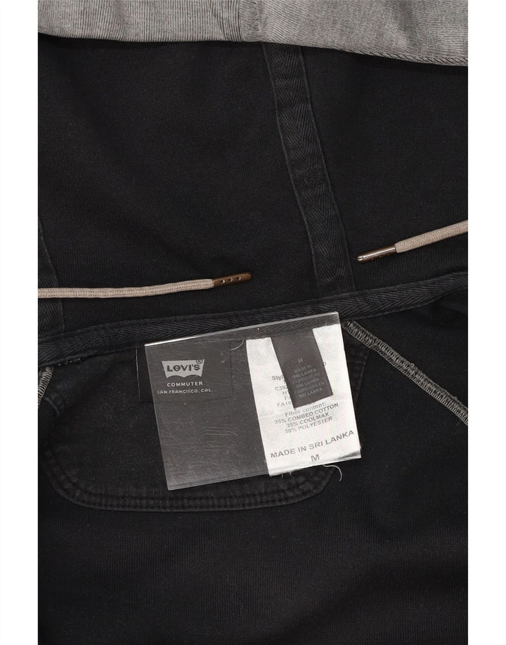 LEVI'S Mens Zip Hoodie Sweater Medium Grey Cotton Vintage Levi's and Second-Hand Levi's from Messina Hembry 
