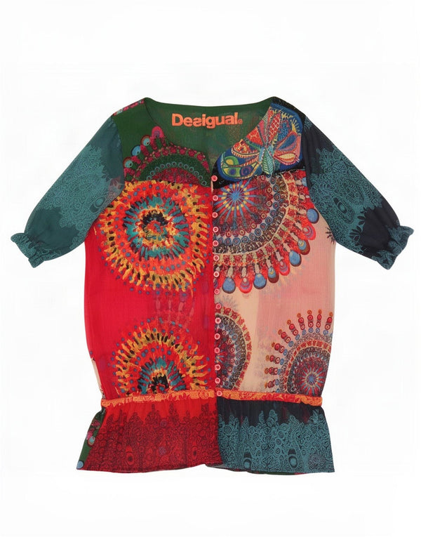 Bluză cămașă Desigual pentru femei See Through UK 16 Large Multicolor Paisley