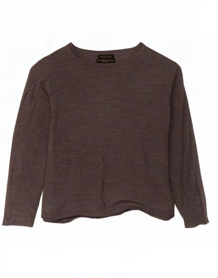 Massimo Dutti Pulover Fete Gât Barcă 7-8 Ani Lână Gri