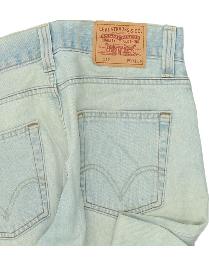 Blugi pentru bărbați LEVI'S 512 Bootcut W33 L34 Bumbac albastru