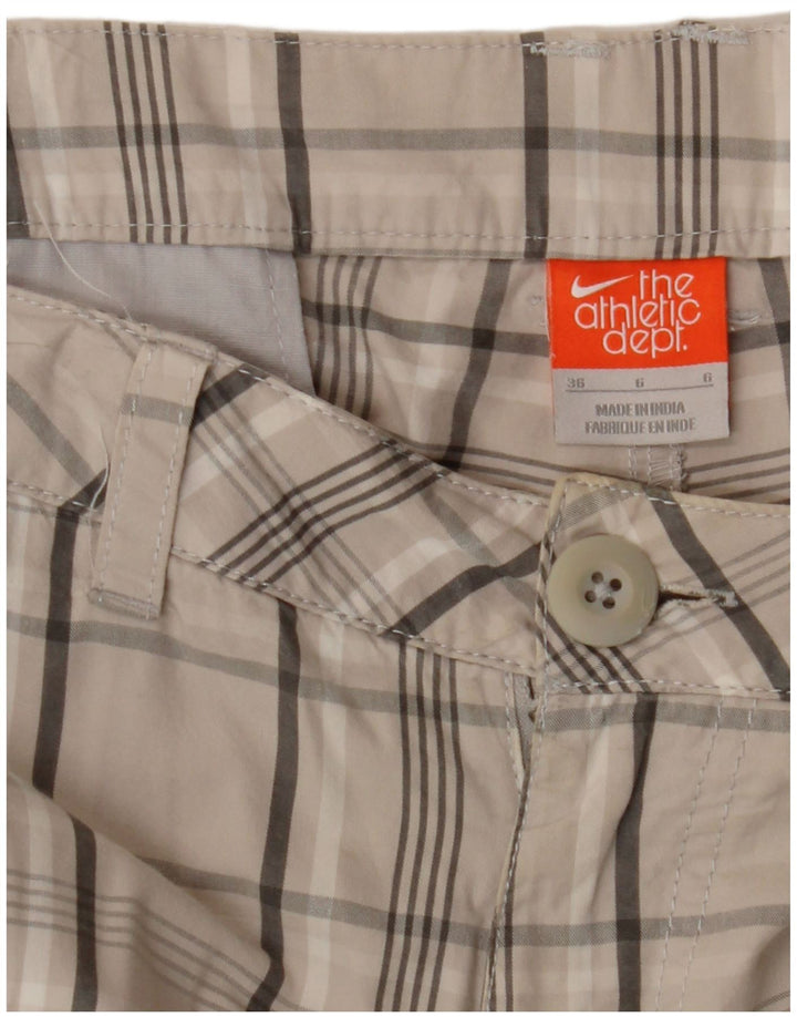 Pantaloni scurti cargo NIKE pentru bărbați W36, mare, bej, check