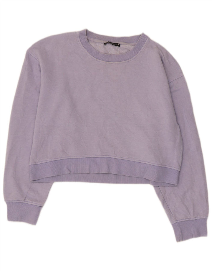 Pulover pentru femeie Zara Crop Pulover UK 14 Mov mediu