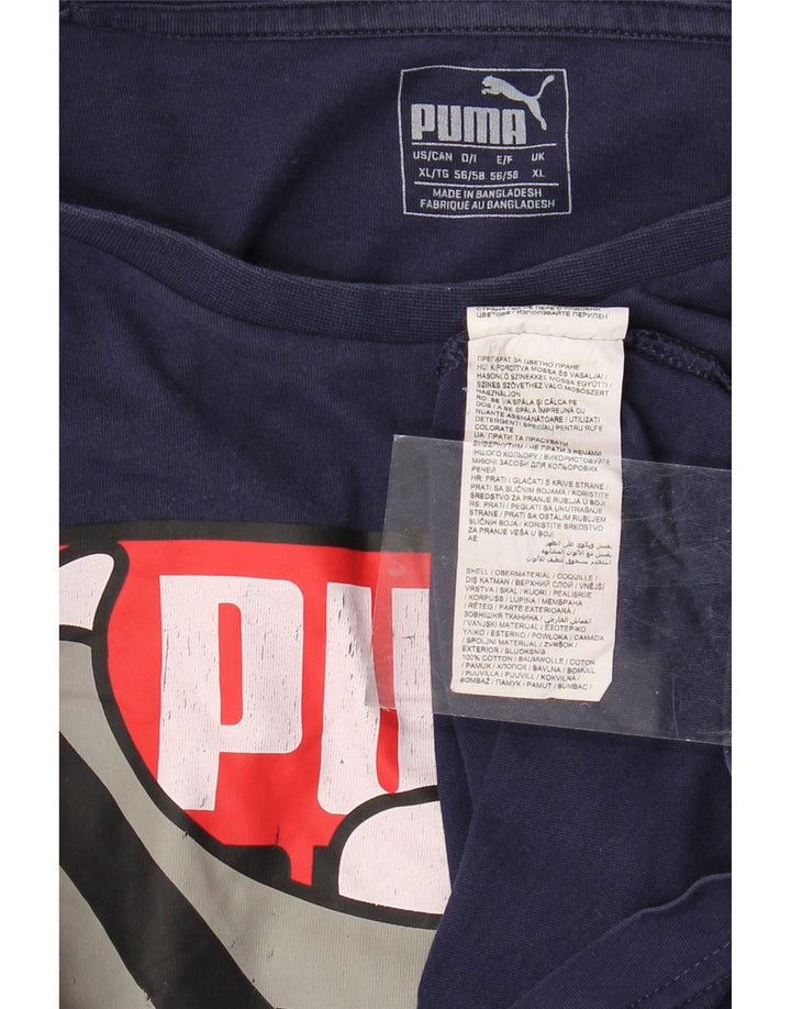 Tricou grafic pentru bărbați PUMA Top XL Bumbac bleumarin