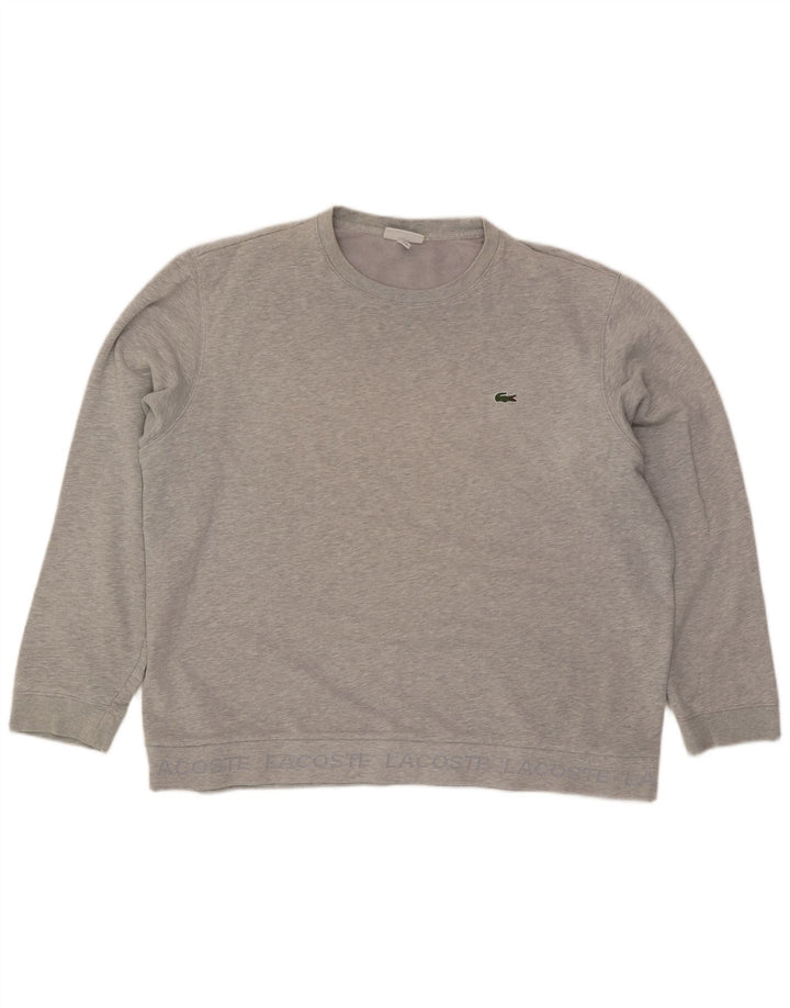 Pulover pentru bărbați Lacoste Mărimea 8 3XL Bumbac cu pete gri