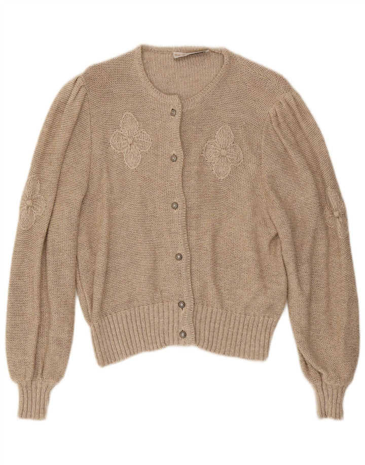 Pulover cardigan pentru femei Stapf UK 12 Medium Bej Floral