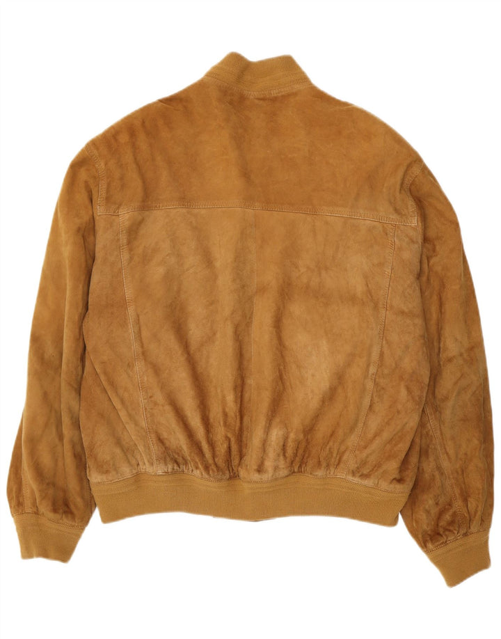 Jachetă bomber din piele intoarsa pentru barbati FORESTER IT 52 XL din piele maro