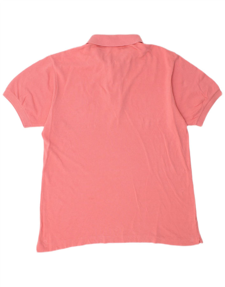 Tricou polo Lacoste pentru bărbați, mărimea 4, bumbac roz mediu