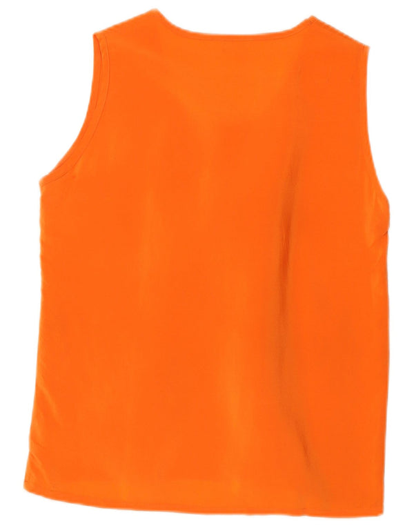 Vest Vest Top pentru femei UK 10 Small Orange Silk