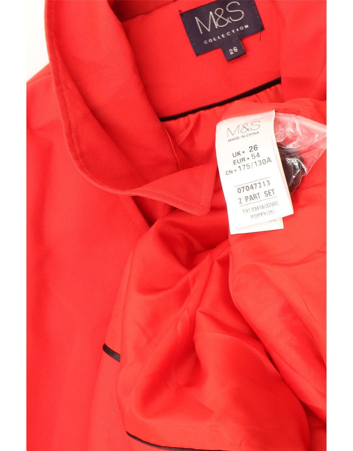 Trench pentru femei Marks & Spencer UK 26 5XL Poliester roșu
