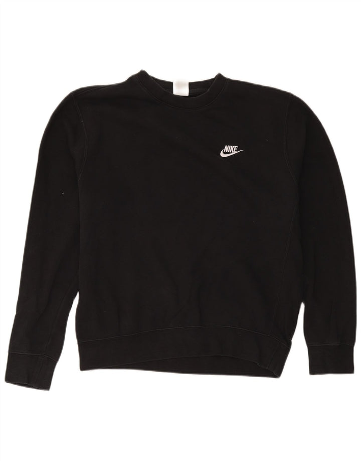 Pulover Nike pentru bărbați, bumbac mediu negru