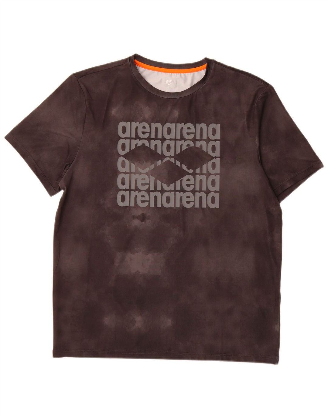 Tricou grafic pentru bărbați Arena Top mare, gri Tie Dye Poliester