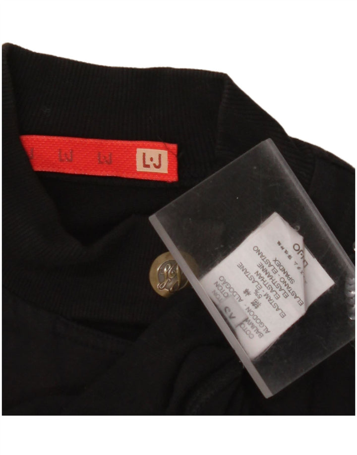 Jachetă blazer LIU JO Crop Graphic 4 Buttons pentru femei UK 6 XS Bumbac negru