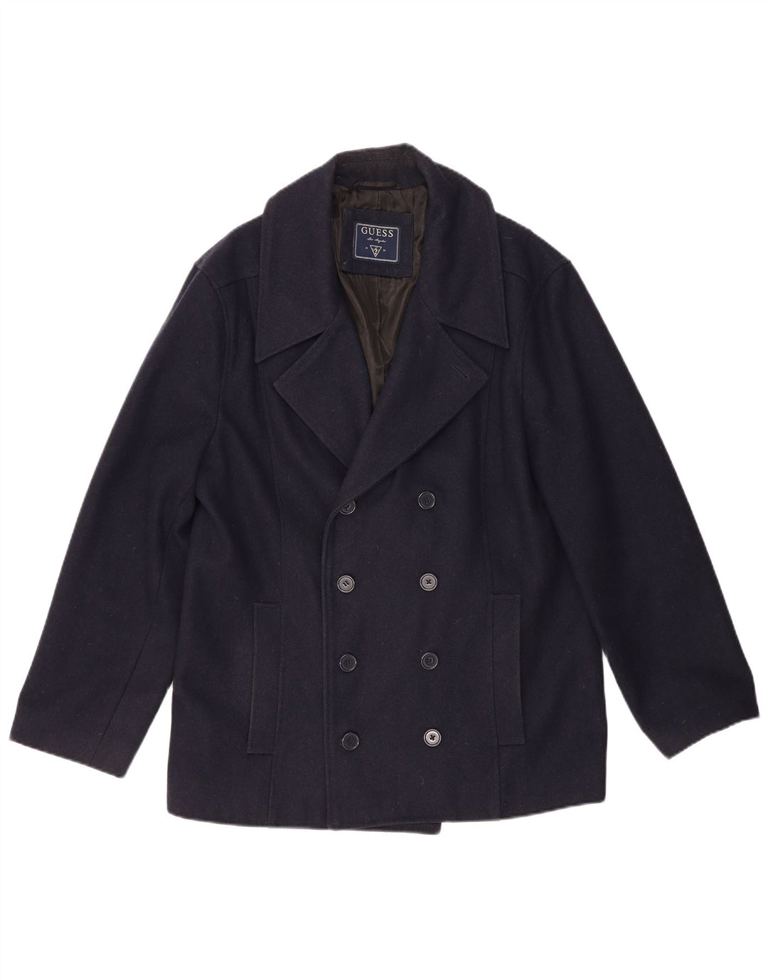 Palton pentru bărbați Guess UK 44 2XL Lână bleumarin