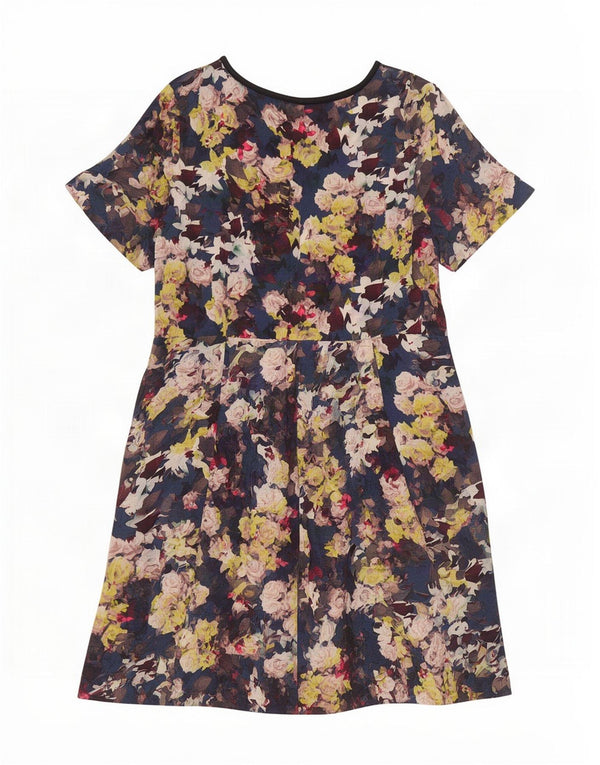 Rochie A-Line pentru femei Monsoon UK 18 XL Albastru Bumbac Floral