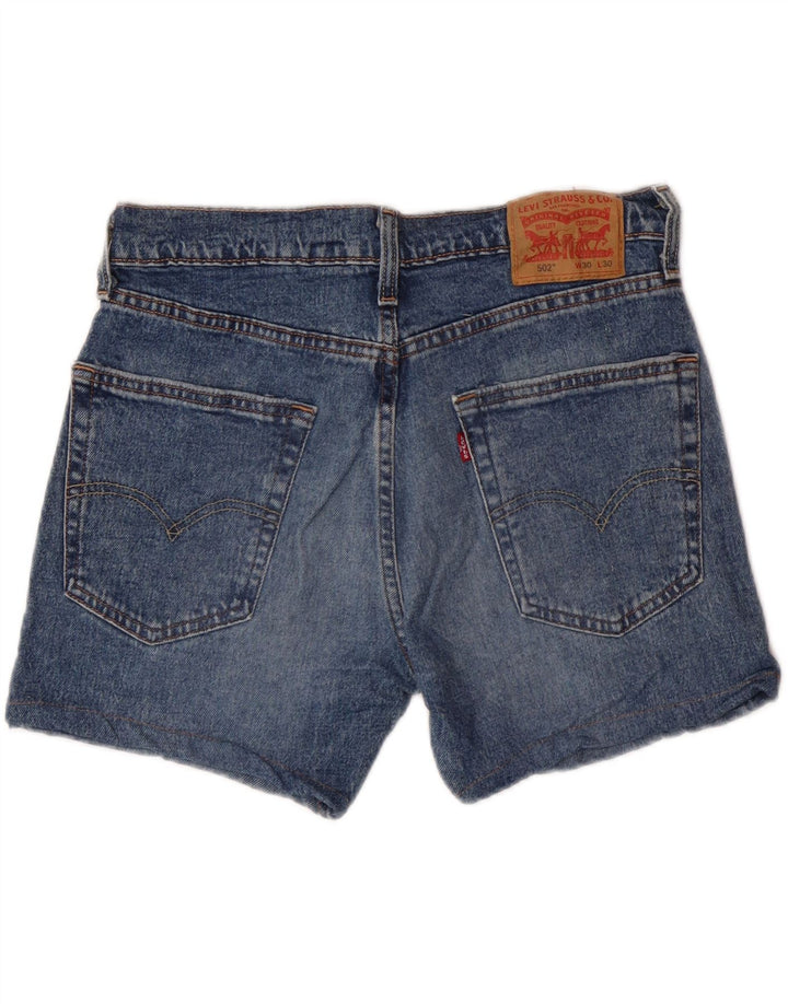 Pantaloni scurți din blugi pentru bărbați LEVI'S 502 W30, bumbac albastru mediu