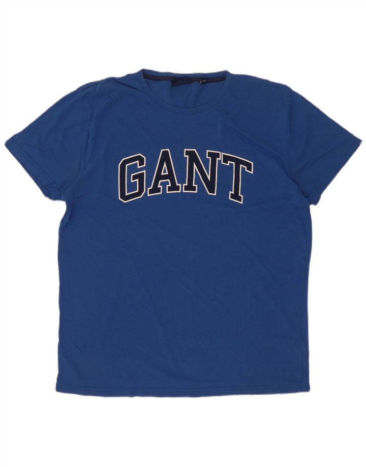 Tricou grafic Gant pentru bărbați Top mare, albastru, bumbac