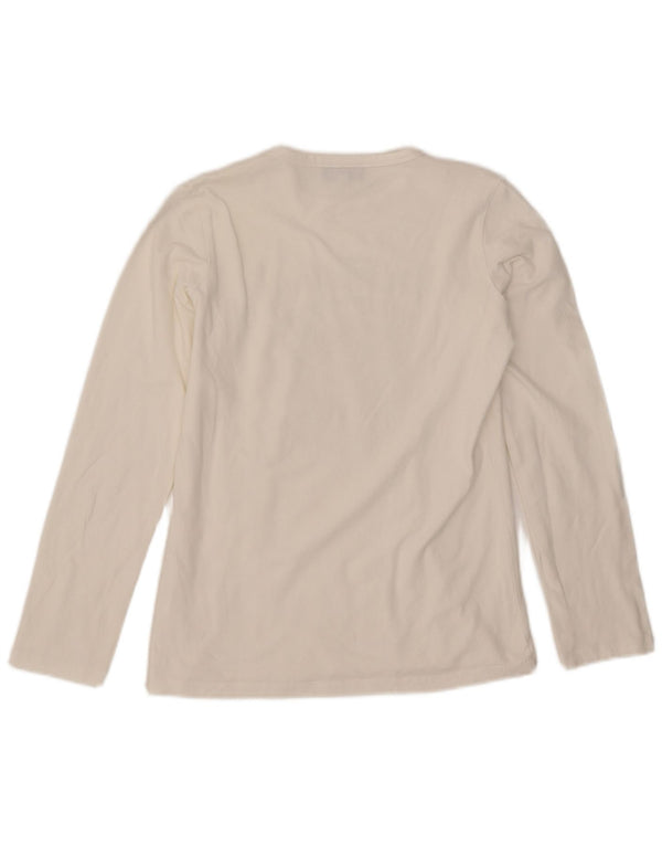 Richmond Mens Graphic Top Long Sleeve Small White Cotton