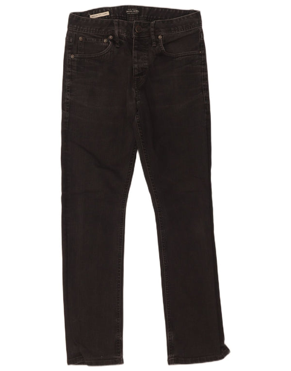 Blugi Jack & Jones Clark drepte pentru bărbați W29 L30 bumbac negru