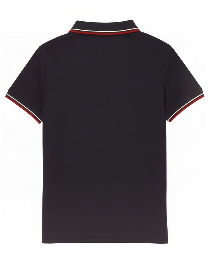 Tricou polo Converse pentru bărbați, bumbac cu dungi, albastru bleumarin