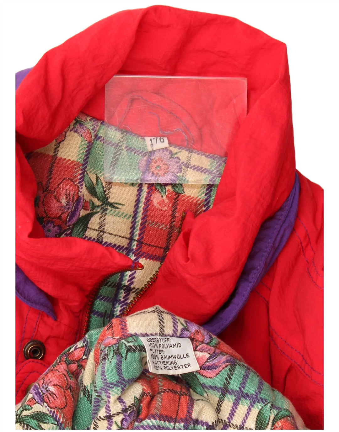 Jachetă vintage pentru bărbați UK 44 2XL poliamidă roșie